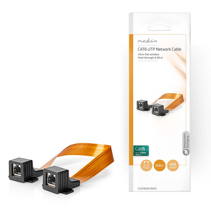 NEDIS CCGP85901BK03 CAT6 CABLE RJ45 FEMALE - RJ45 FEMALE U/UTP 0.30m NYLON BLACK POLYBAG (Αντάπτορας ) NEDIS CCGP85901BK03 CAT6 CABLE RJ45 FEMALE - RJ45 FEMALE U/UTP 0.30m NYLON BLACK POLYBAG (Αντάπτορας )