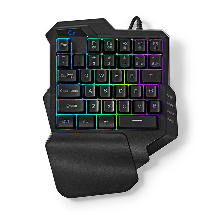 NEDIS GKBDS110BK WIRED GAMING RGB KEYBOARD SINGLE-HANDED CABLE LENGTH USB Type-A: 1.60m (Ενσύρματο One-hand Gaming keypad με RGB NEDIS GKBDS110BK WIRED GAMING RGB KEYBOARD SINGLE-HANDED CABLE LENGTH USB Type-A: 1.60m (Ενσύρματο One-hand Gaming keypad με RGB