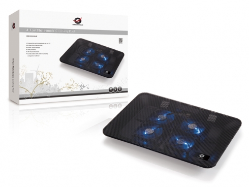 CNBCOOLPADL4F 4-Fan Notebook Cooling Pad Conceptronic CNBCOOLPADL4F 4-Fan Notebook Cooling Pad Conceptronic