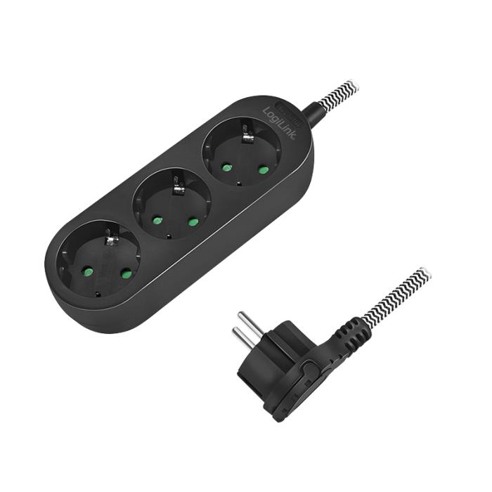 Socket 3 x Schuko Logilink LPS261 1,5m (4052792060836)