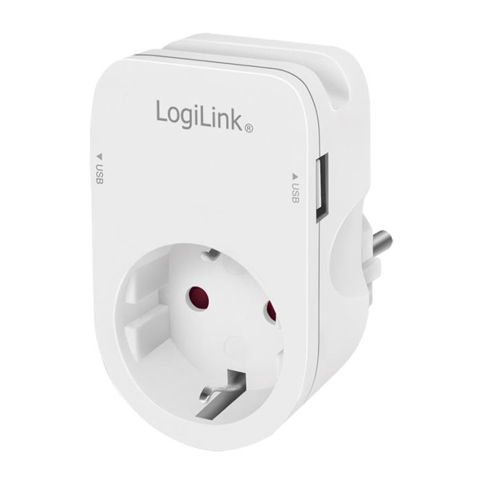 Protection Socket 1xSchuko with 2xUSB Logilink PA0247 (4052792060744)